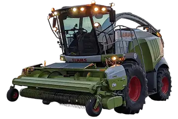 Harvesting Claas combine