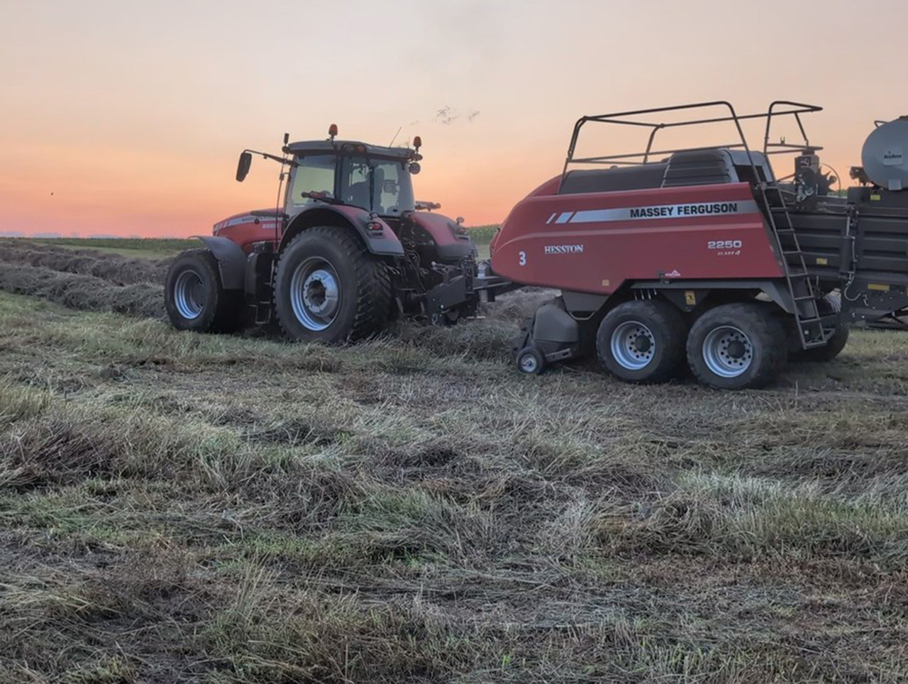 Large square baling video