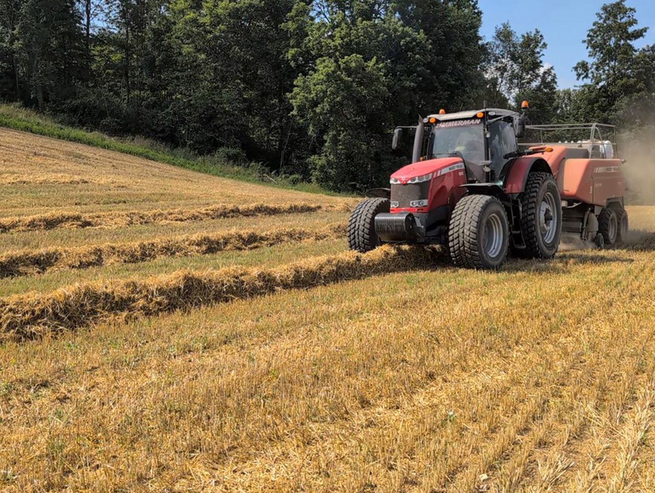 Large square baling video