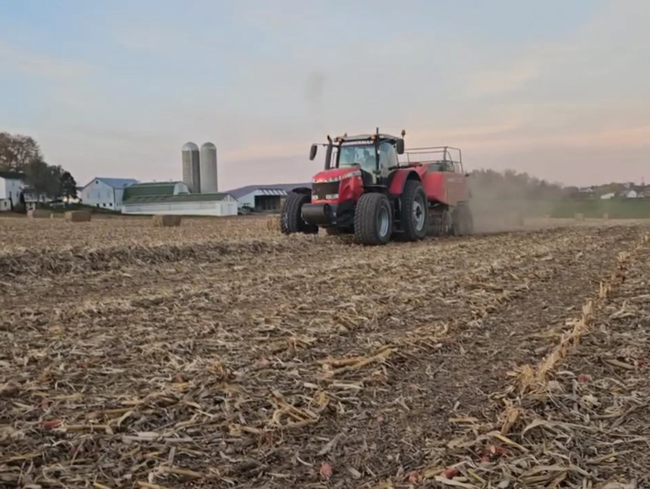 Large square baling video