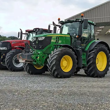 Case IH 240 and John Deere 6250 R tractors